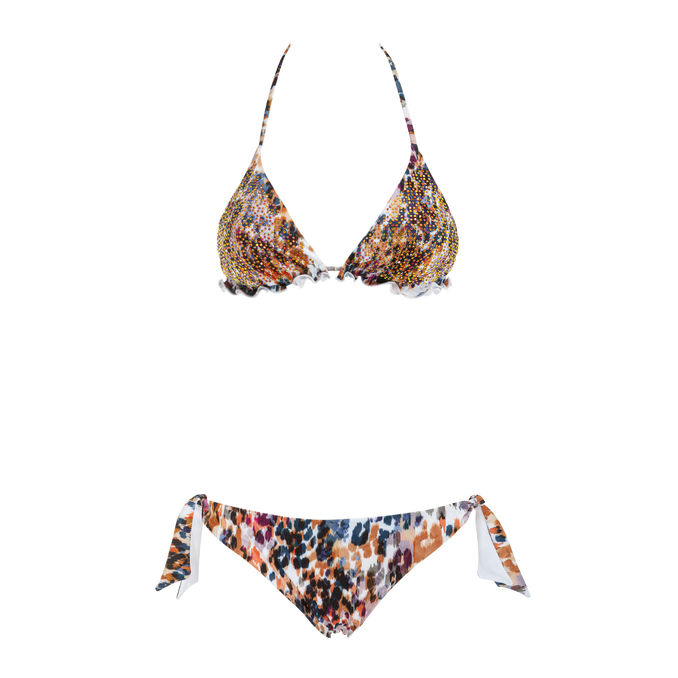 FREE BEACH LEOPARD TRIANGLE BIKINI WITH RHINESTONES Woman Leopard ...