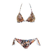 LEOPARD TRIANGLE BIKINI WITH RHINESTONES Woman Leopard LEOPARD TRIANGLE BIKINI WITH RHINESTONES Woman Leopard