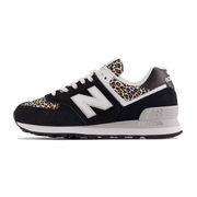 LIFESTYLE SHOE 574 SUEDE TEXTILE Woman Black Animal Print LIFESTYLE SHOE 574 SUEDE TEXTILE Woman Black Animal Print