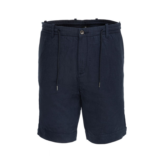 LINEN BERMUDA Man Navyblue