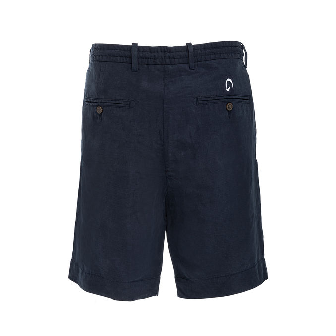 LINEN BERMUDA Man Navyblue