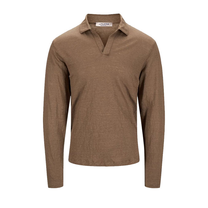 LINEN POLO Man Mud