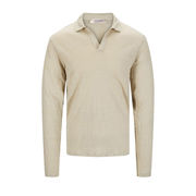 LINEN POLO Man Sand LINEN POLO Man Sand