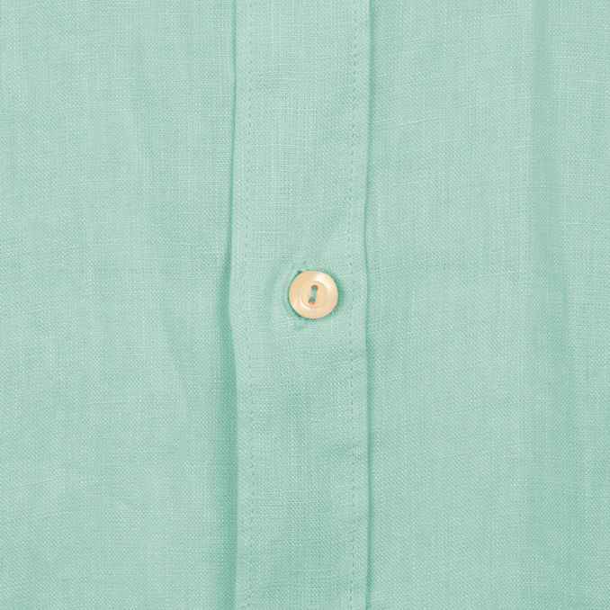 LINEN SHIRT FRENCH NECK Man Aqua