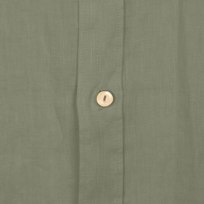 LINEN SHIRT FRENCH NECK Man Army