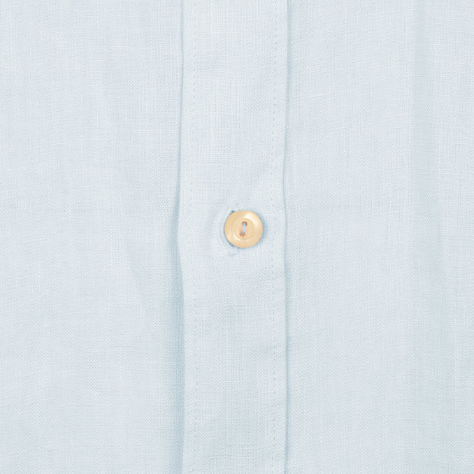LINEN SHIRT FRENCH NECK Man Light Blue