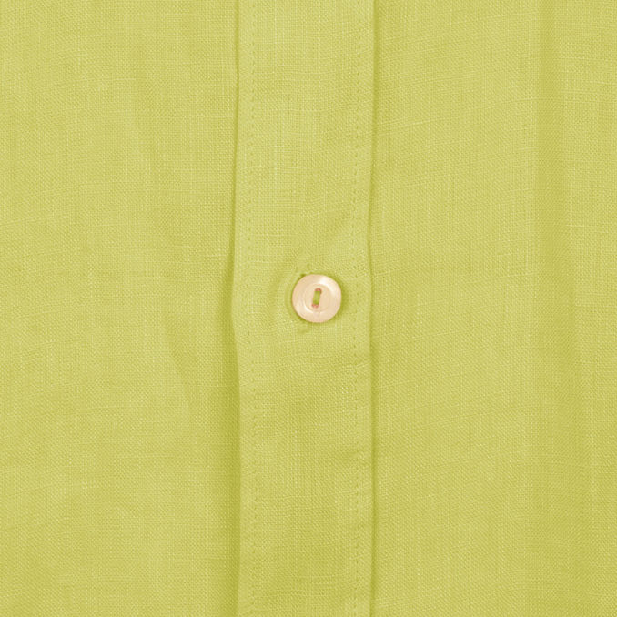 LINEN SHIRT FRENCH NECK Man Lime Yellow