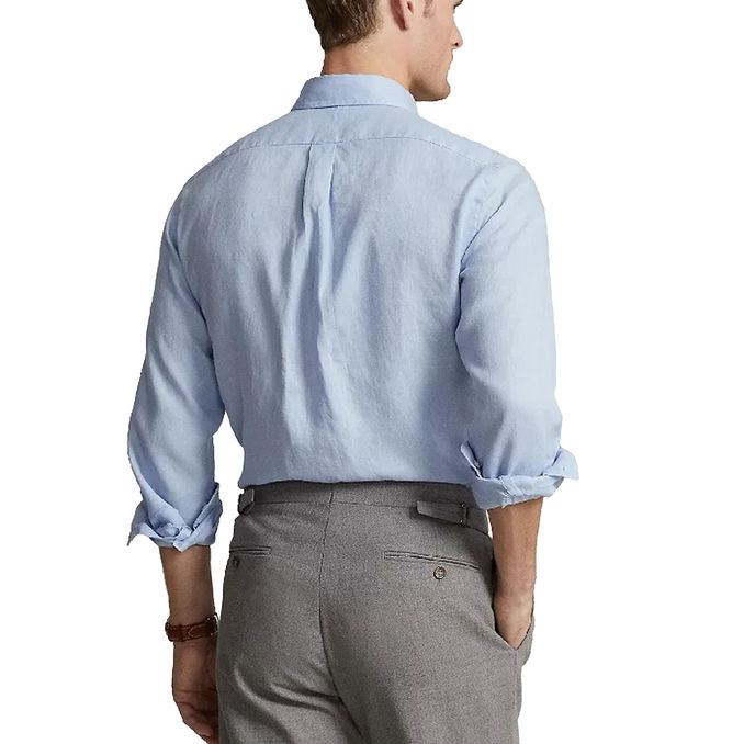 LINEN SHIRT Man BLUE HYACINTH