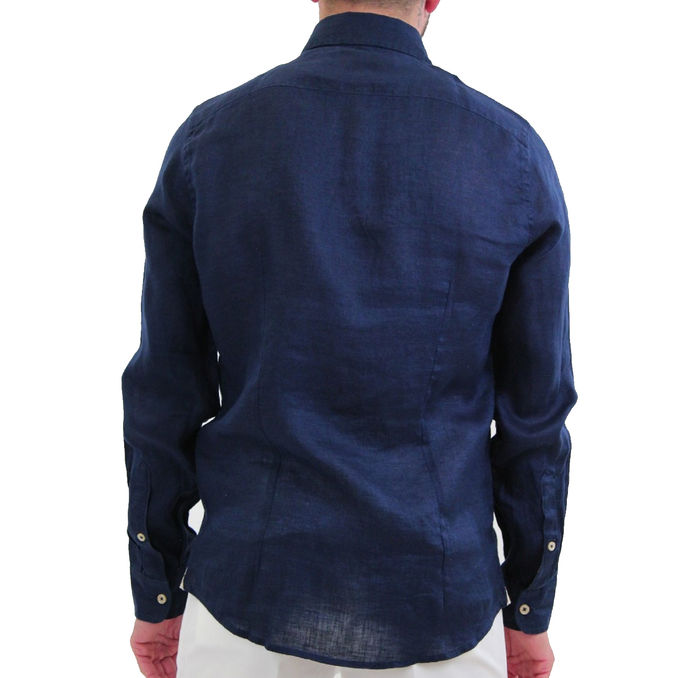LINEN SHIRT Man Blue