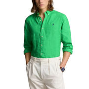 LINEN SHIRT Man Classic Kelly  LINEN SHIRT Man Classic Kelly