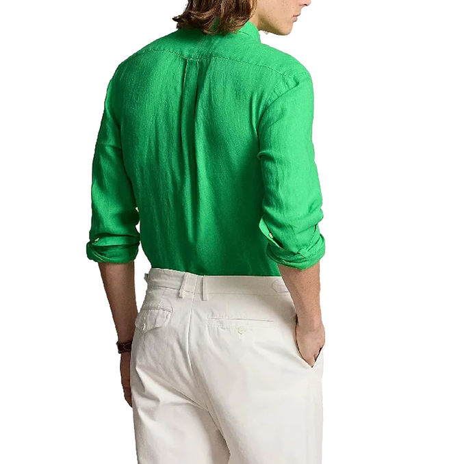 LINEN SHIRT Man Classic Kelly