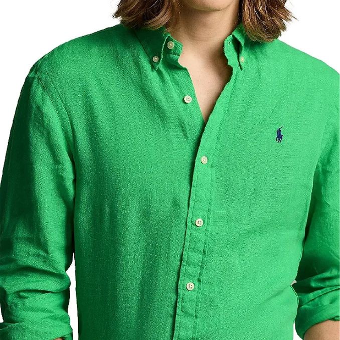 LINEN SHIRT Man Classic Kelly