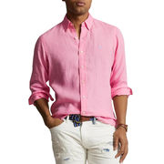 LINEN SHIRT Man Florida Pink  LINEN SHIRT Man Florida Pink