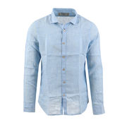 LINEN SHIRT Man Light Blue   LINEN SHIRT Man Light Blue