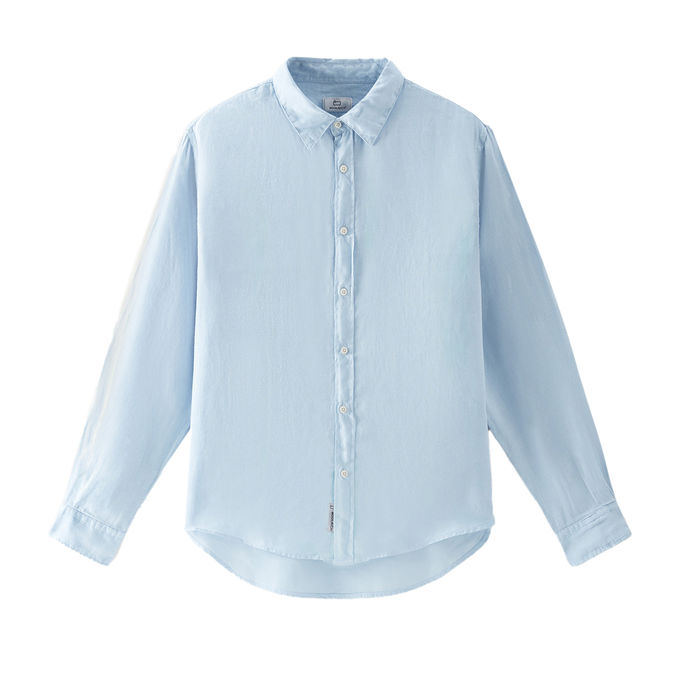 LINEN SHIRT Man Pale Indigo