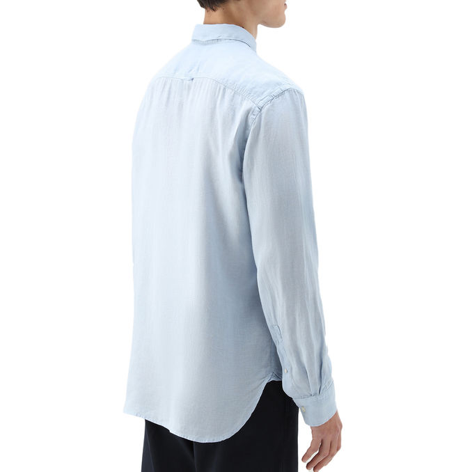 LINEN SHIRT Man Pale Indigo