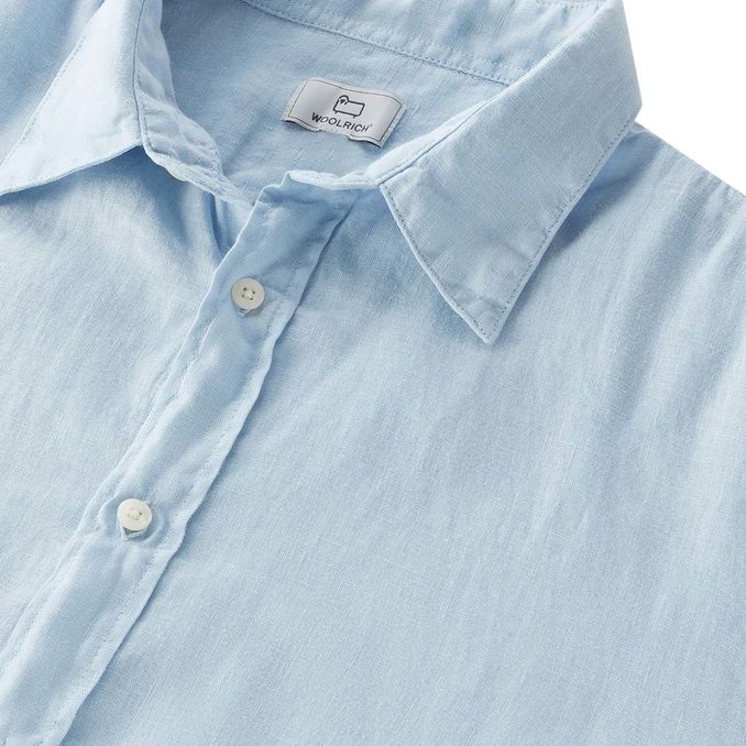 LINEN SHIRT Man Pale Indigo