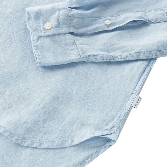 LINEN SHIRT Man Pale Indigo