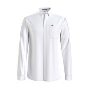 LINEN SHIRT WITH CHEST POCKET AND LOGO Man White LINEN SHIRT WITH CHEST POCKET AND LOGO Man White