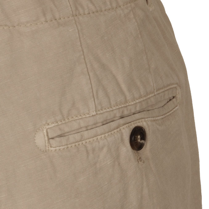 LINEN TROUSERS Man Beige Camel