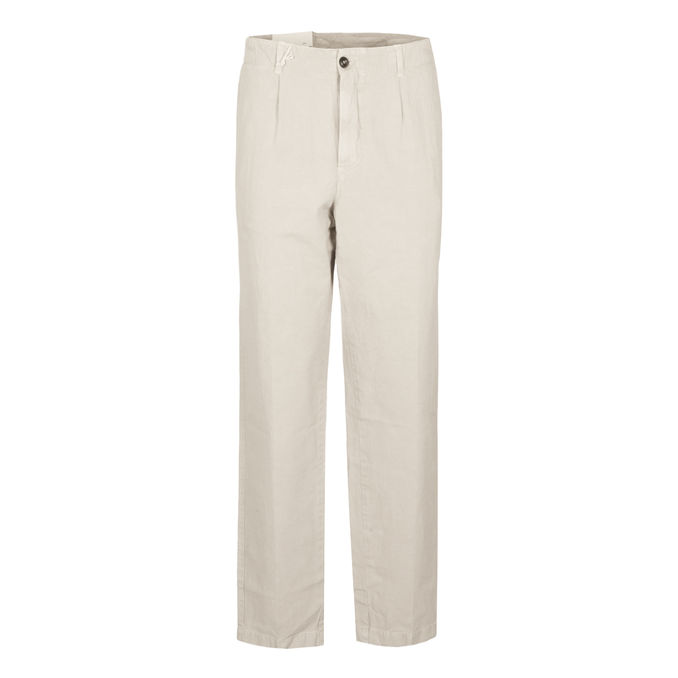 LINEN TROUSERS Man Cream