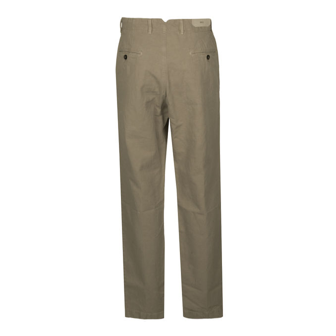 LINEN TROUSERS Man Green Sage