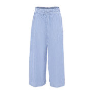 LINFA PANTS IN COTTON POPLIN Woman White Azure LINFA PANTS IN COTTON POPLIN Woman White Azure