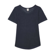 LISON LINEN T-SHIRT Woman Blue Navy LISON LINEN T-SHIRT Woman Blue Navy