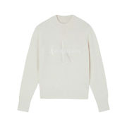 LOFTY PULLOVER WITH MONOGRAM Woman Muslin Latte LOFTY PULLOVER WITH MONOGRAM Woman Muslin Latte