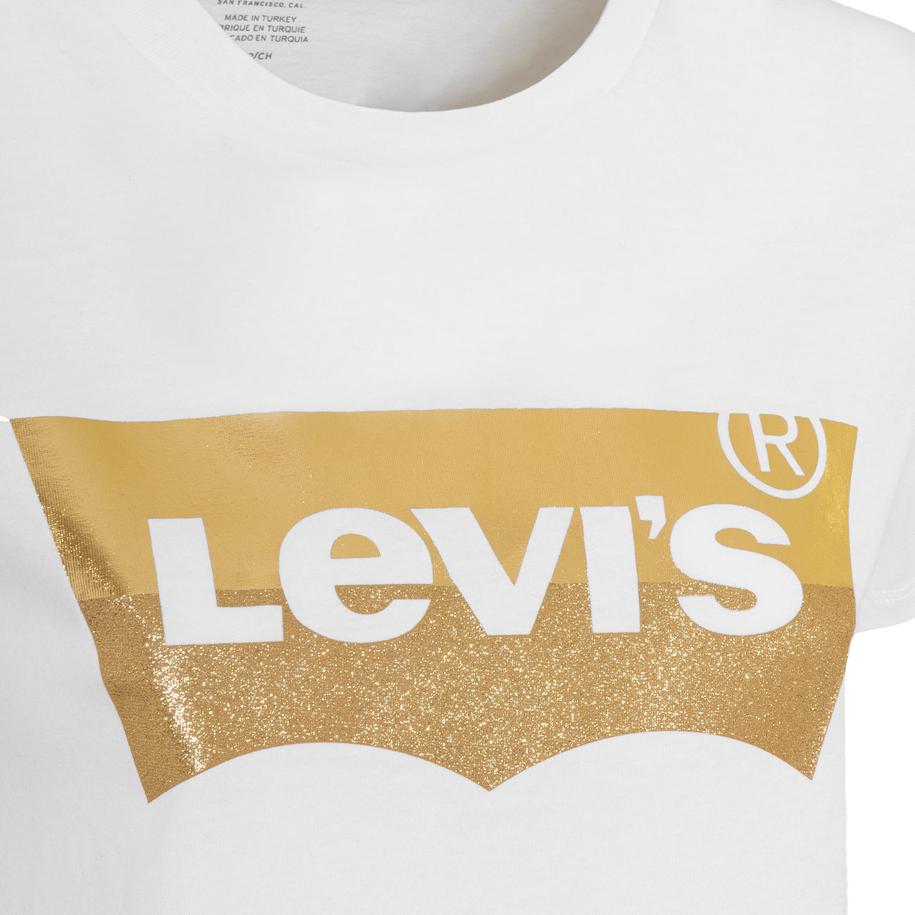 LEVIS LOGO GOLD PERFECT T-SHIRT Woman White | Mascheroni Store