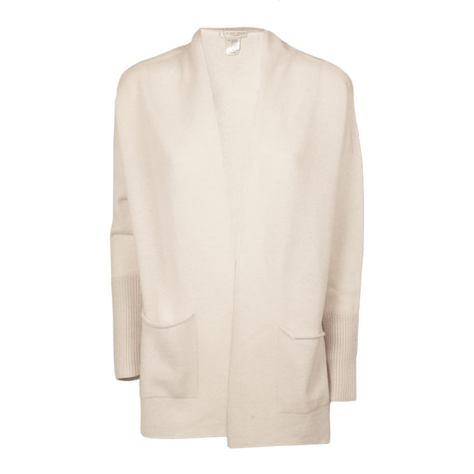 LONG CASHMERE CARDIGAN Woman Light Grey