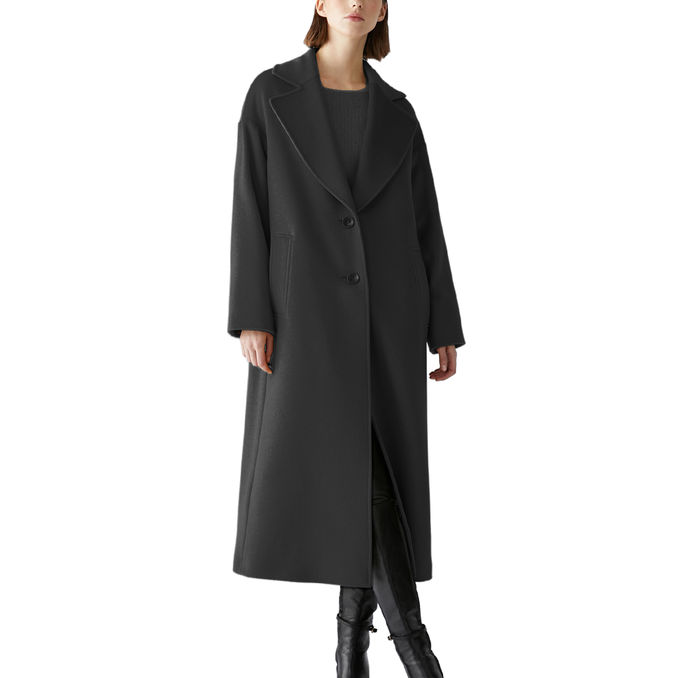 PENNYBLACK LONG COAT EOLO Woman Black | Mascheroni Store