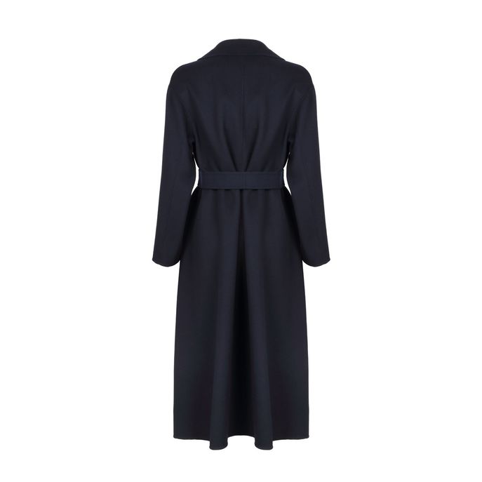 LONG COAT WITH 3/4 SLEEVES AND BELT Woman Blue