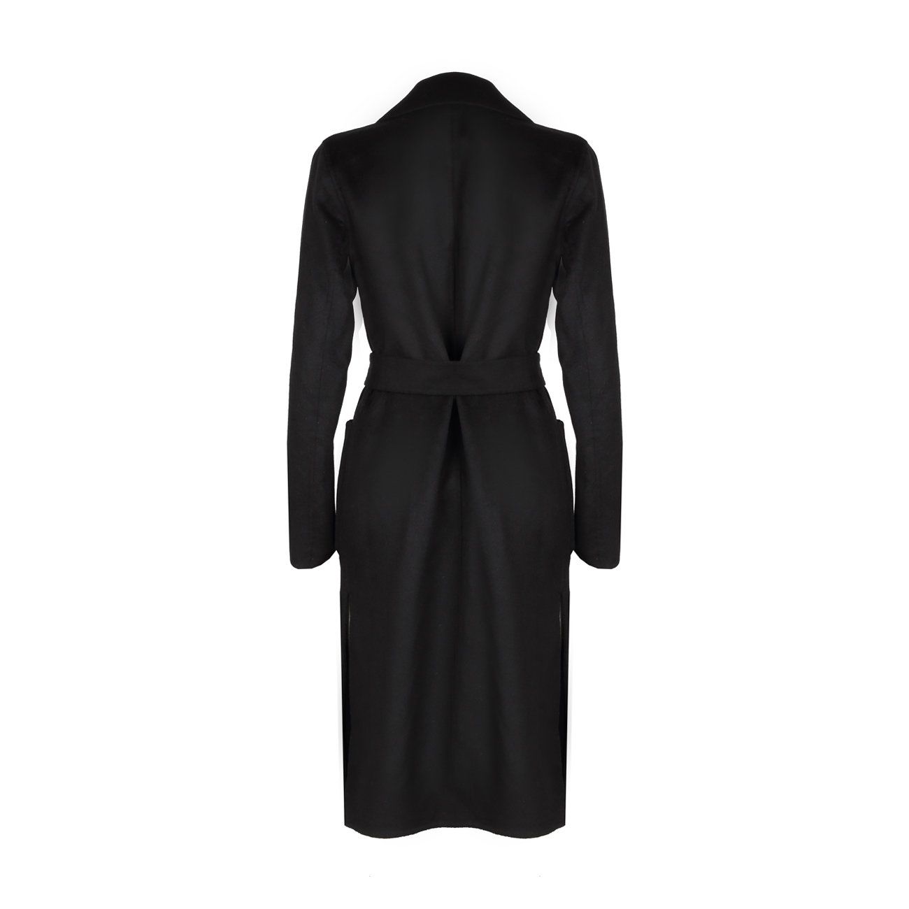 MICHAEL KORS LONG COAT WITH BELT Woman Black | Mascheroni Store