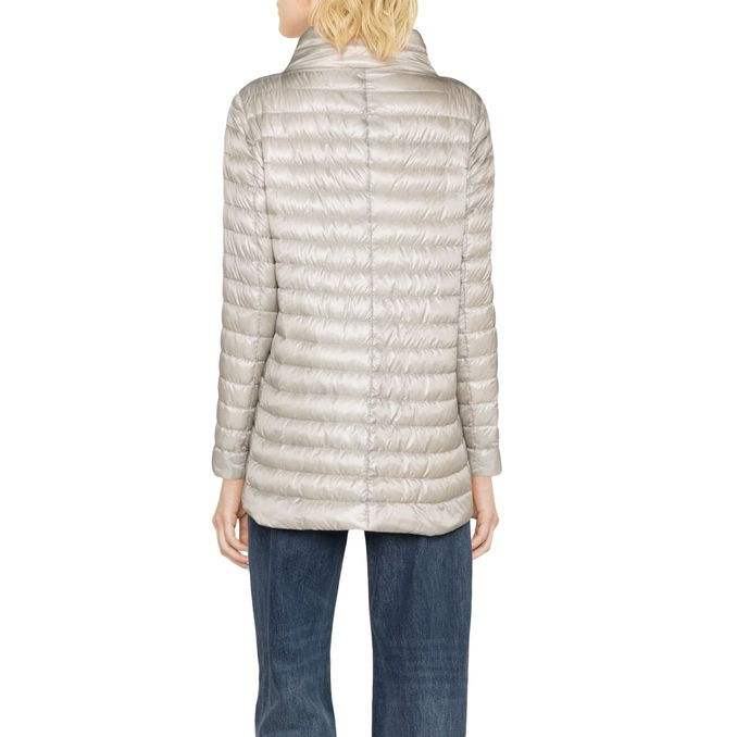 LONG DOWN JACKET A-SHEPE REVERSIBILE Woman Blackboard