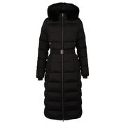 LONG DOWN JACKET WITH FLEECE COAT Woman Black LONG DOWN JACKET WITH FLEECE COAT Woman Black