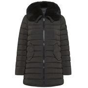 LONG DOWN JACKET WITH FUR IN MATCHING COLOR LONG DOWN JACKET WITH FUR IN MATCHING COLOR
