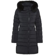LONG DOWN JACKET WITH HIGH COLLAR AND SERIOLA FUR ML 06 FUR LONG DOWN JACKET WITH HIGH COLLAR AND SERIOLA FUR ML 06 FUR