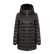 LONG DOWN JACKET WITH HOOD Woman Black LONG DOWN JACKET WITH HOOD Woman Black