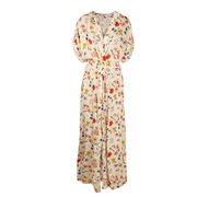 LONG DRESS STEPHANIE Woman Medium Cream Flower LONG DRESS STEPHANIE Woman Medium Cream Flower