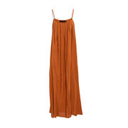 LONG DRESS WITH SHOULDER STRAPS Woman Orange LONG DRESS WITH SHOULDER STRAPS Woman Orange