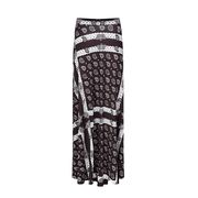 LONG JERSEY SKIRT BANDANA PRINT Woman Bandana Black white LONG JERSEY SKIRT BANDANA PRINT Woman Bandana Black white