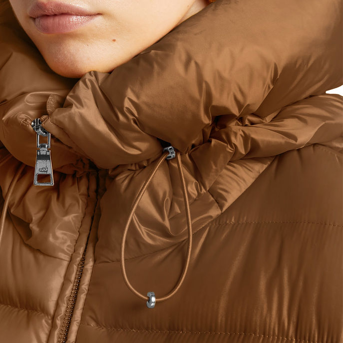 LONG PADDED JACKET Woman Wood
