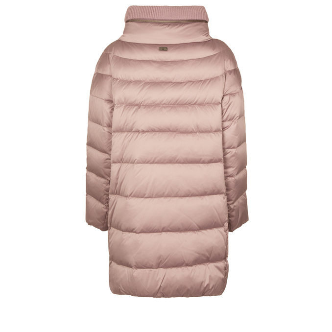 LONG REVERSIBILE DOWN JACKET Woman Pink Brown