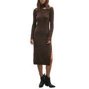 LONG RIBBED DRESS WITH LUREX LOGO LONG RIBBED DRESS WITH LUREX LOGO