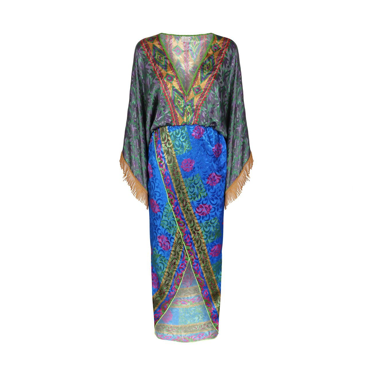 long silk kaftan