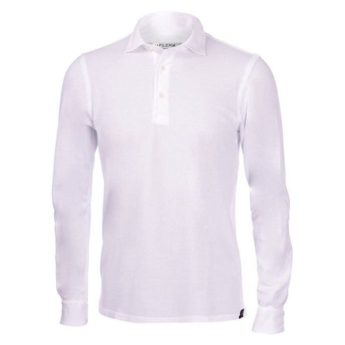 LONG SLEEVE POLO SHIRT Man White