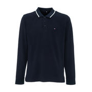 LONG SLEEVE POLO SHIRT WITH CONTRASTING PROFILES Man Desert Sky LONG SLEEVE POLO SHIRT WITH CONTRASTING PROFILES Man Desert Sky