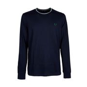 LONG SLEEVE T-SHIRT WITH DOUBLE CONTRAST TRIM Man Navy LONG SLEEVE T-SHIRT WITH DOUBLE CONTRAST TRIM Man Navy