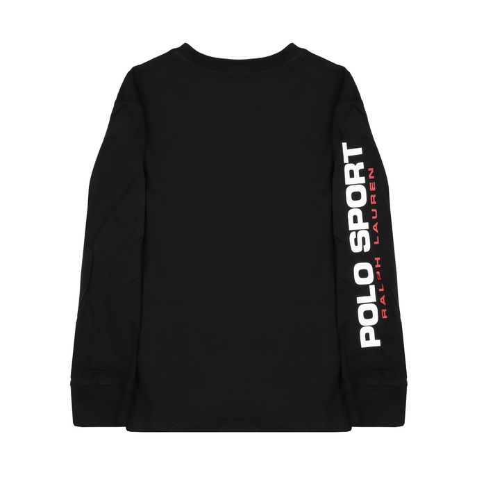 LONG SLEEVE T-SHIRT WITH LETTERING Kid Black